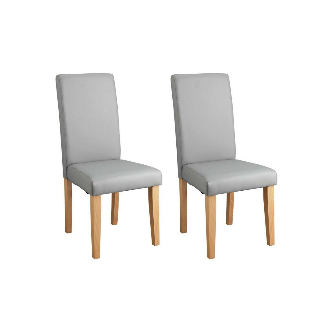 Pair of Midback Dining Chairs - Grey