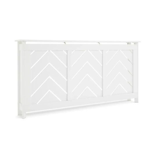 Chevron Large Radiator Cover - White