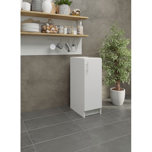 Kitchen Base Unit 300mm Storage Cabinet & Doors 30cm - White Matt (No Worktop)