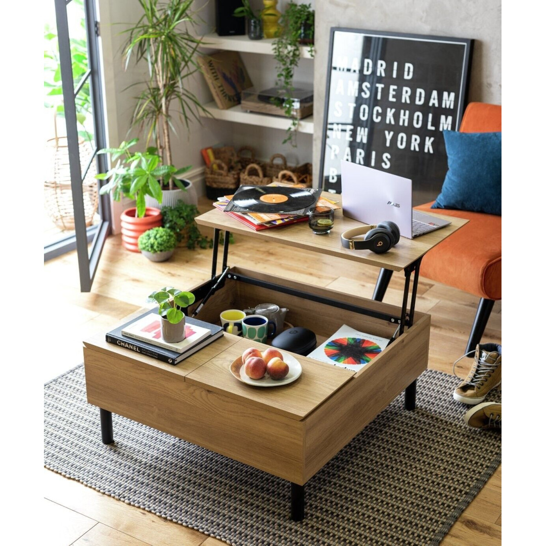 Loft Living Lift Up Coffee Table - Oak
