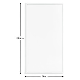 3mm Framed Bath Screen White | Toughened Glass Shower Panel Bath Screen