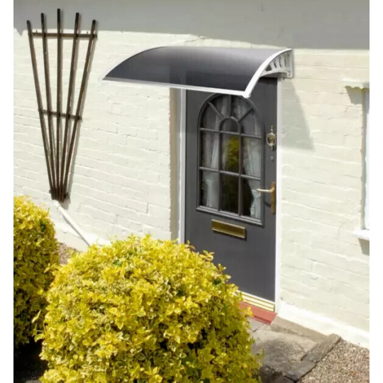 Greenhurst 1.2m Tinted Door Canopy - White