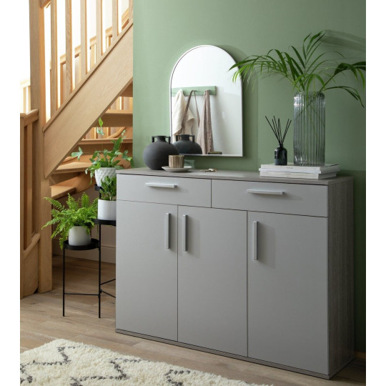 Habitat Venetia 3 Door Shoe Storage Cabinet - Grey & Oak