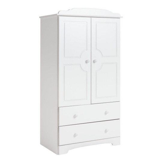 Nordic 2 Door 2 Drawer Wardrobe - White ( B Grade 34426 - 34427 )