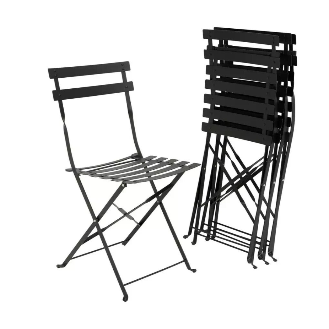 black metal folding garden chairs