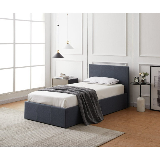 Heathdon Single End Lift Ottoman Bed - Grey