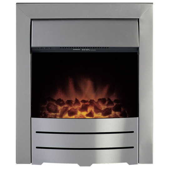 Adam Colorado 2kW Electric Inset Fire - Brushed Steel