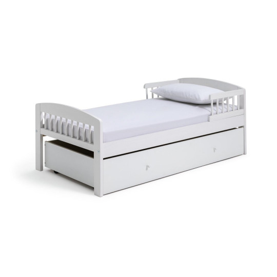 Jesse Toddler Bed With Drawer - White ( B Grade 19056 )