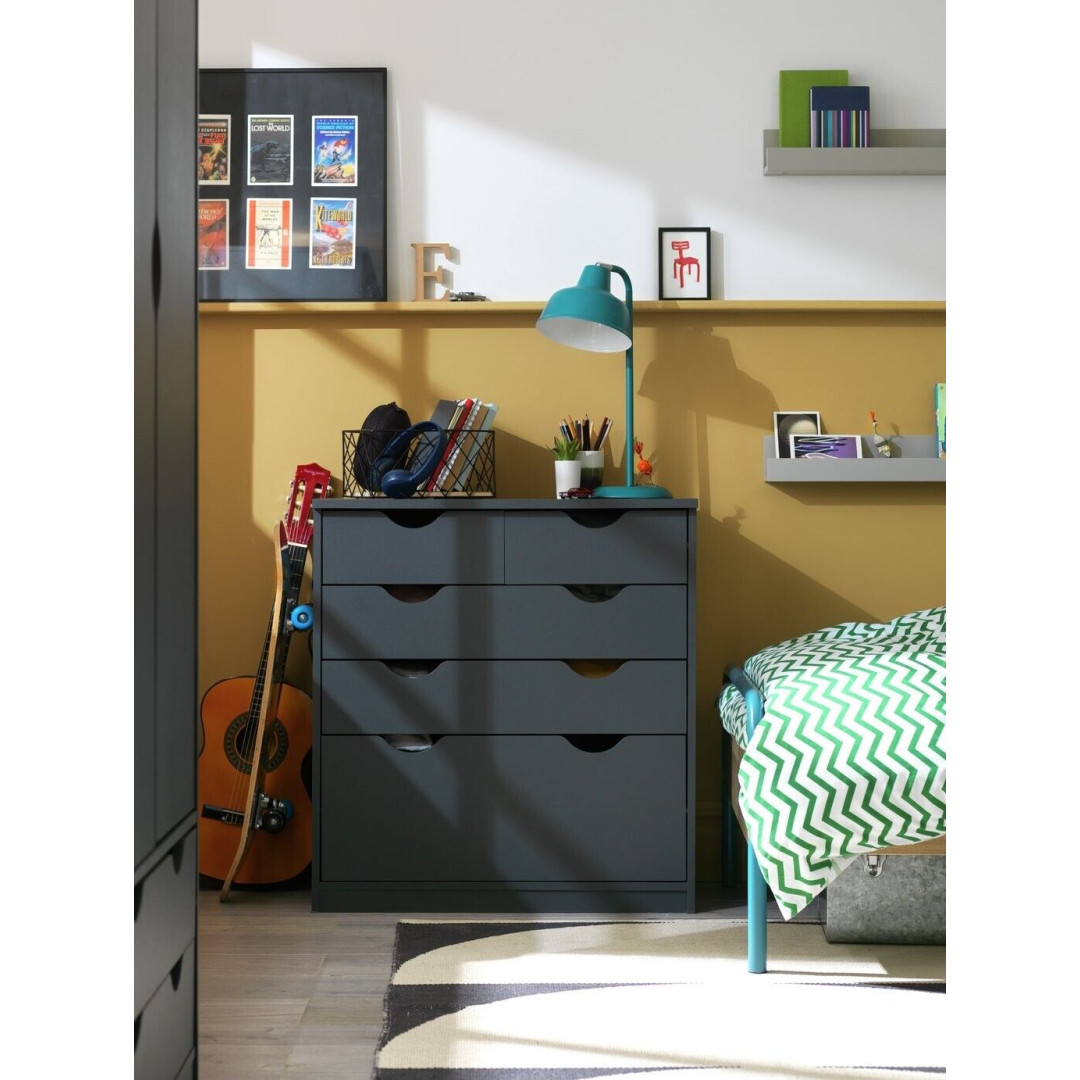 Kids Pagnell 3+2 Chest of Drawers - Grey