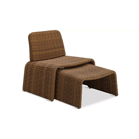 Kelham Rattan Effect Garden Chair - Brown