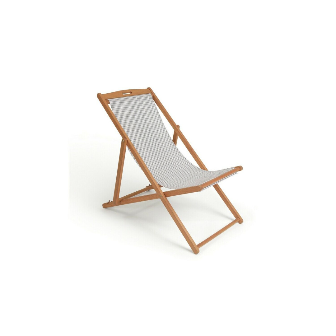 Habitat Wooden Deck Chair - Stripe