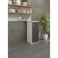 Kitchen Base Unit 300mm Storage Cabinet & Doors 30cm Dark Grey Matt With Worktop