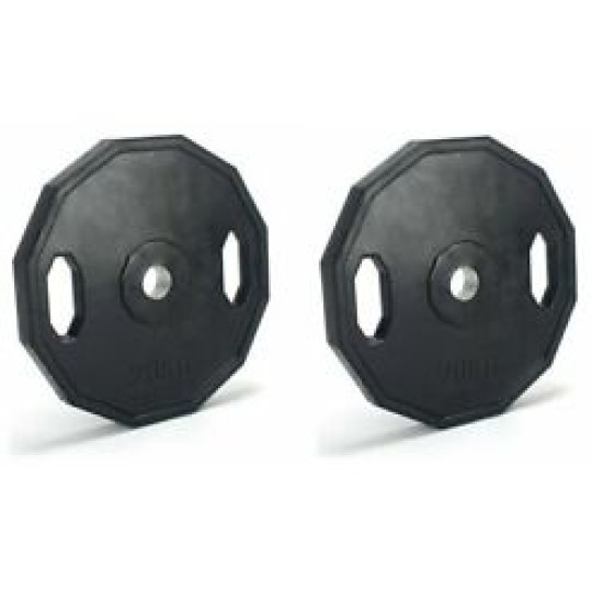 Pair of Pro Fitness Olympic Bumper Weight Plates 2x 20kg 2 Inch For Barbells