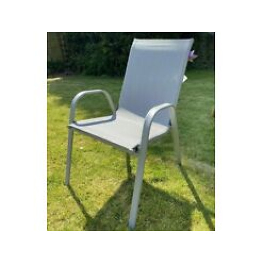 Sicily Garden Chairs Set of 4 - Stackable Garden Furniture Without Cushions