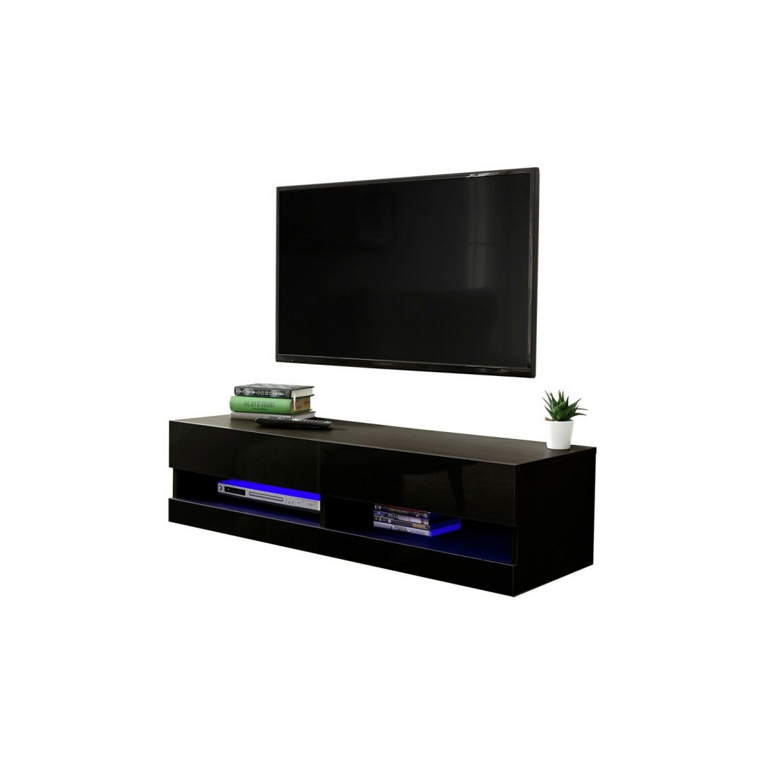 Galicia 120cm LED Wall TV Unit - Black