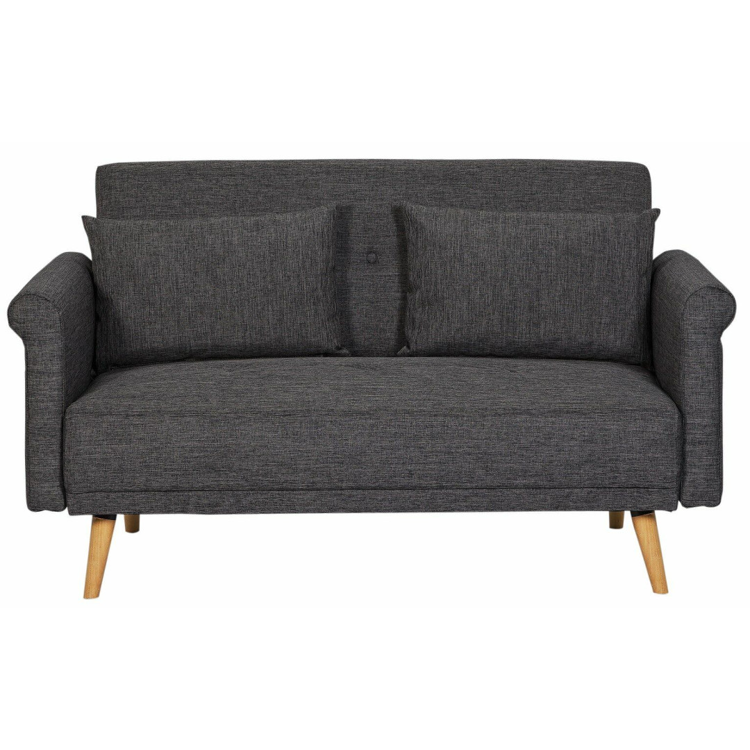 Evie 2 Seater Fabric Sofa in a Box - Charcoal