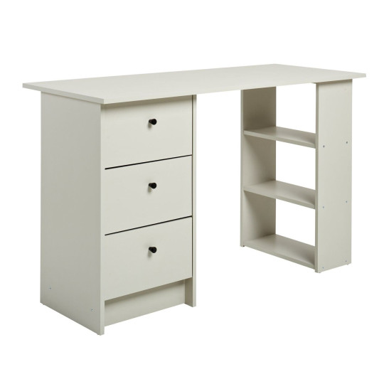 Home Malibu 3 Drawer Office Desk - Light Grey ( B Grade 40769 )