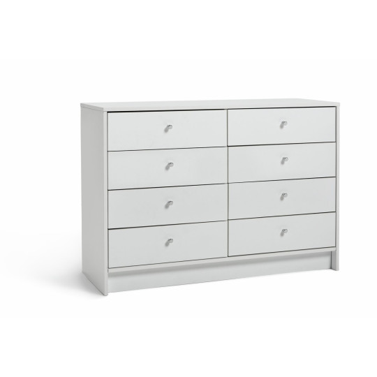 Home Malibu 8 Drawer Chest - White | White clothes storage unit