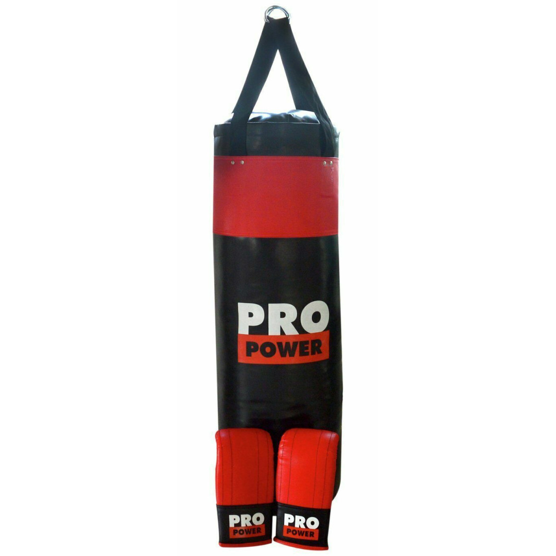 Pro Power 4ft Punch Bag with Boxing Gloves