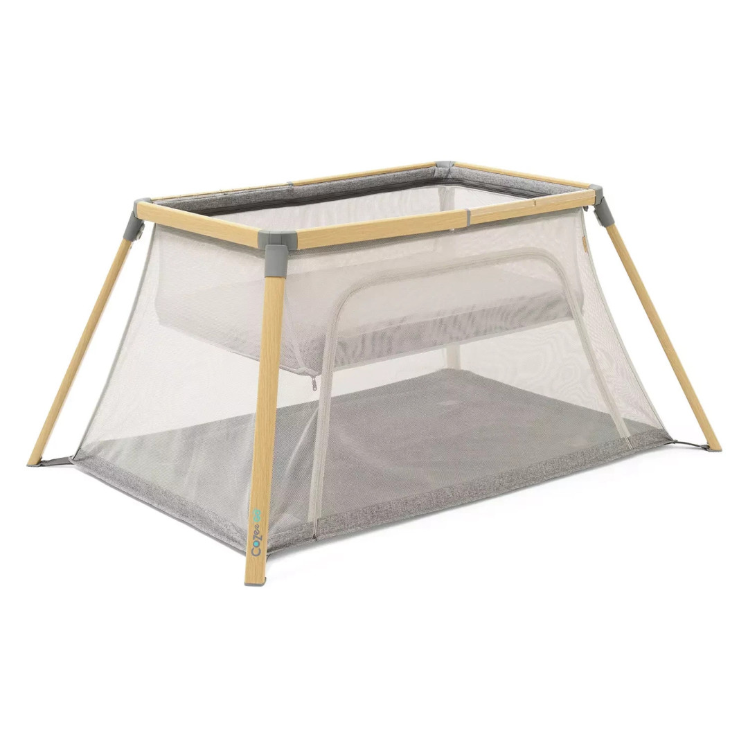 Tutti Bambini CoZee Go Crib Oak Charcoal | Portable Baby Bed & Travel Crib Tutti Bambini CoZee Go Crib Oak Charcoal | Portable Baby Bed & Travel Crib