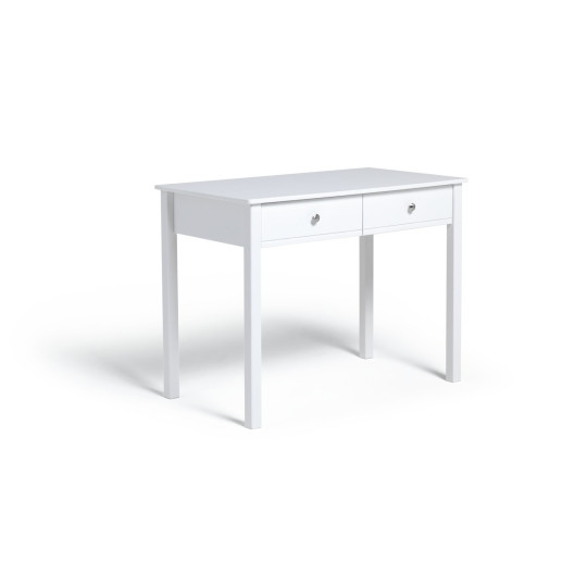 Brooklyn 2 Drawer Desk - White | Small Desk with Storage