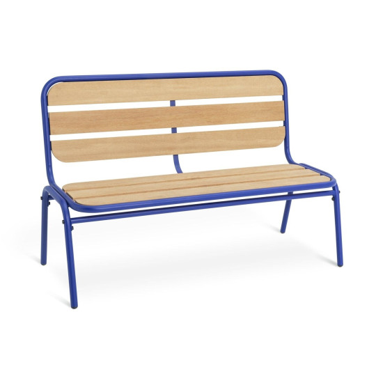 2 Seater Wooden Garden Bench - Blue