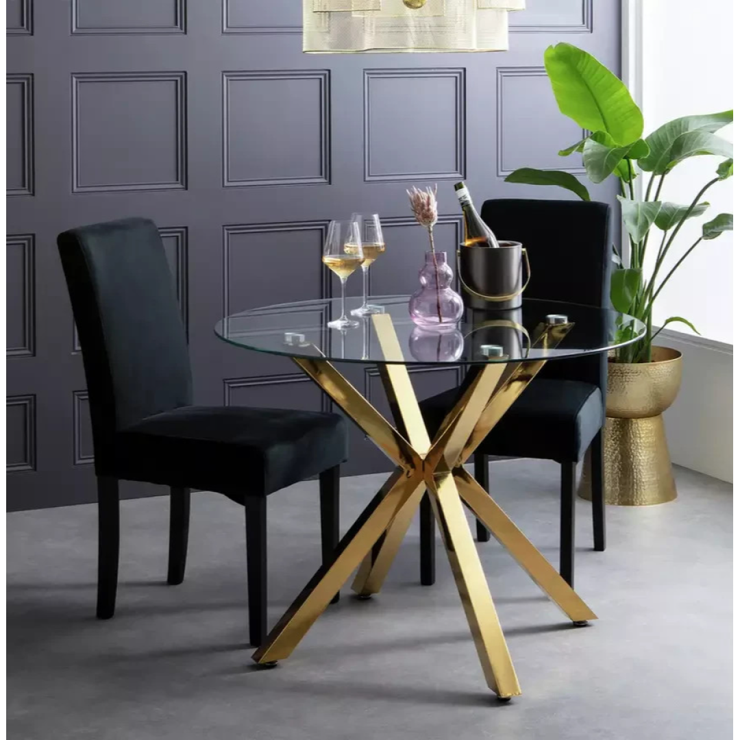 Home Alice 4 Seater Dining Table - Gold Home Alice 4 Seater Dining Table - Gold