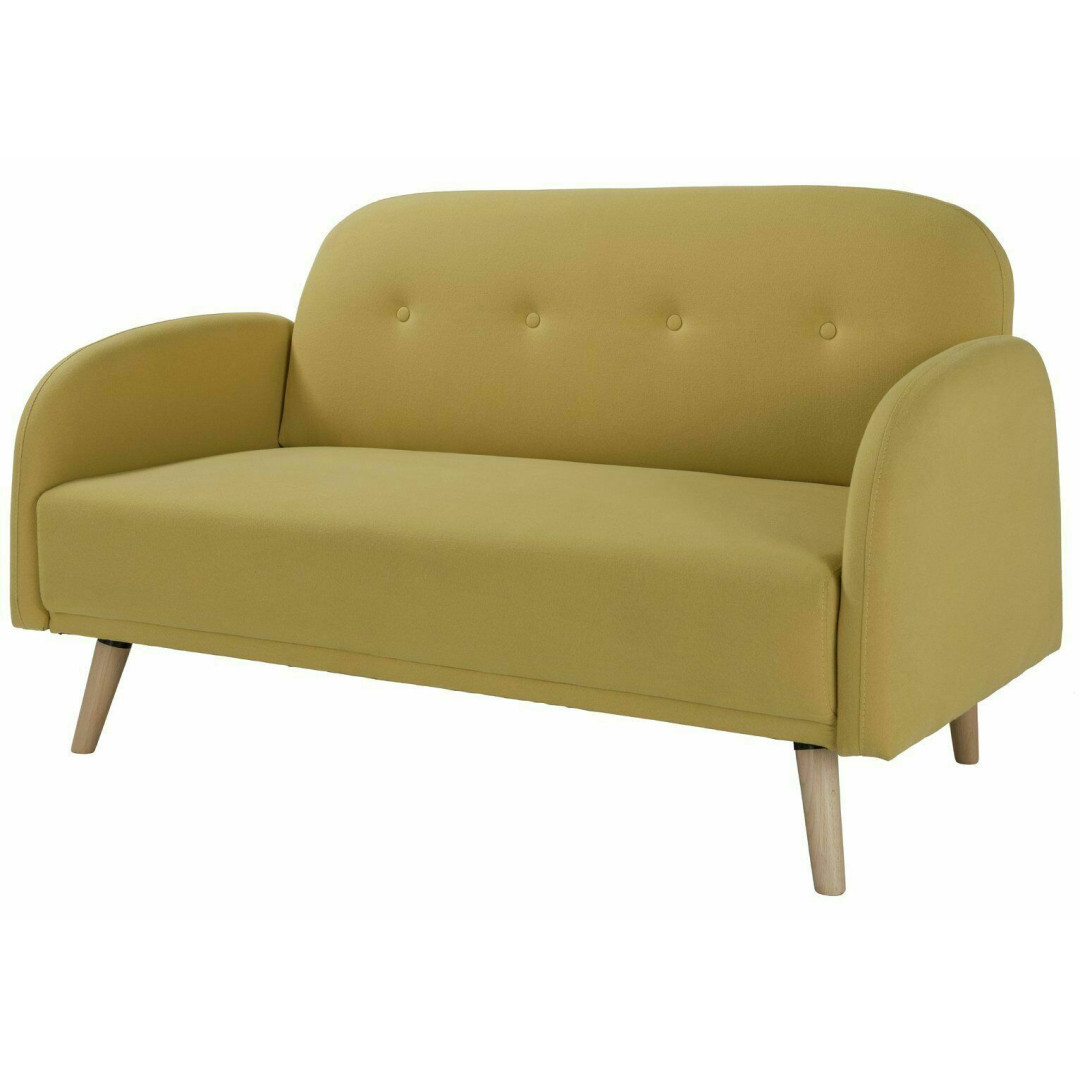 Home Jemima Fabric 2 Seater Sofa in a Box - Yellow