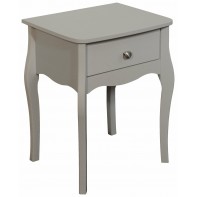 Amelie 1 Drawer Bedside Table - Grey