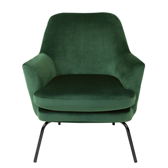 Celine Velvet Accent Chair - Green | Vibrant Color Accent