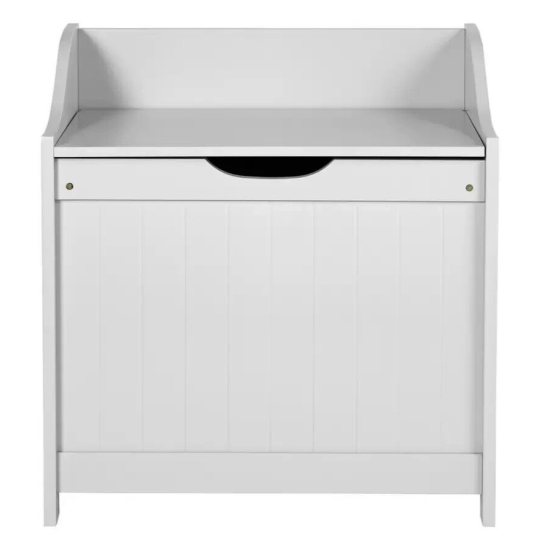 60 Litre Monks Bench Style Laundry Box - Grey