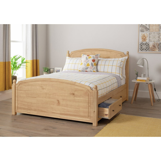 Home Emberton Kingsize Wooden Bed Frame - Pine | Warm Country Style Bad