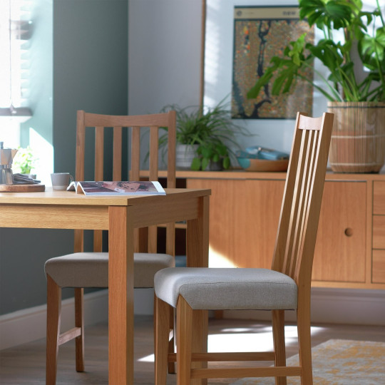 Rosmond Pair of 2 Oak Dining Chairs | dining room chairs