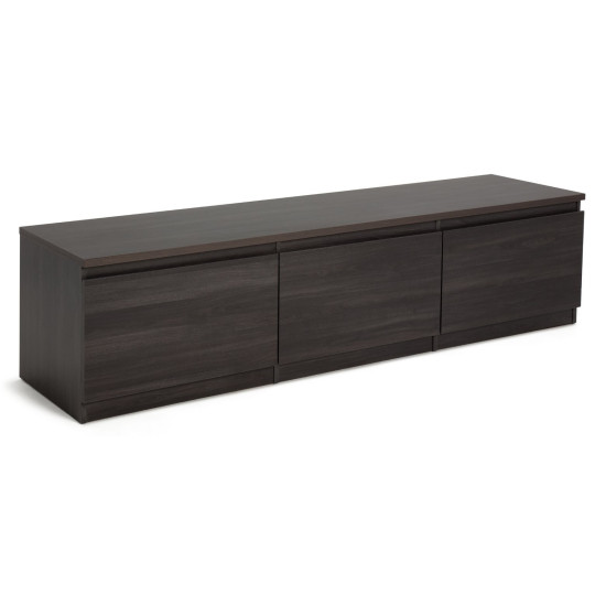 Habitat Jenson 3 Door TV Unit - Black Brown