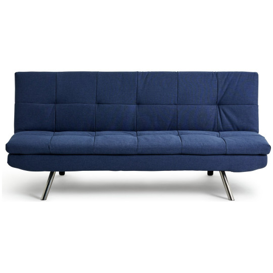 Nolan Fabric 3 Seater Clic Clac Sofa Bed-Denim Blue | Modern Guest Solution