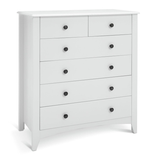 Minato Slim 4+2 Drawer Chest - White