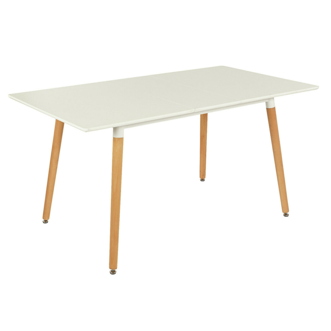 Home Charlie Extending 4-6 Seater Dining Table -White