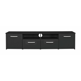 Home Hayward 2 Door TV Unit - Black Gloss | Entertainment Furniture Storage Unit