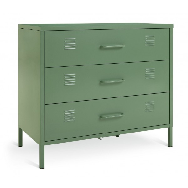 Stevie 3 Drawer Chest - Green