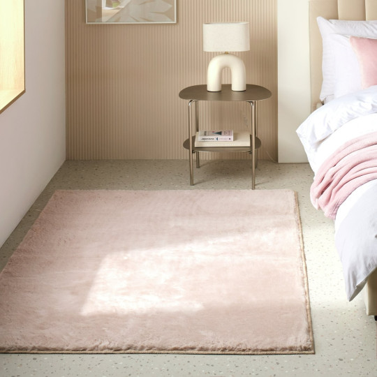 Cosy Soft Blush Short Pile Rug - 230x160cm