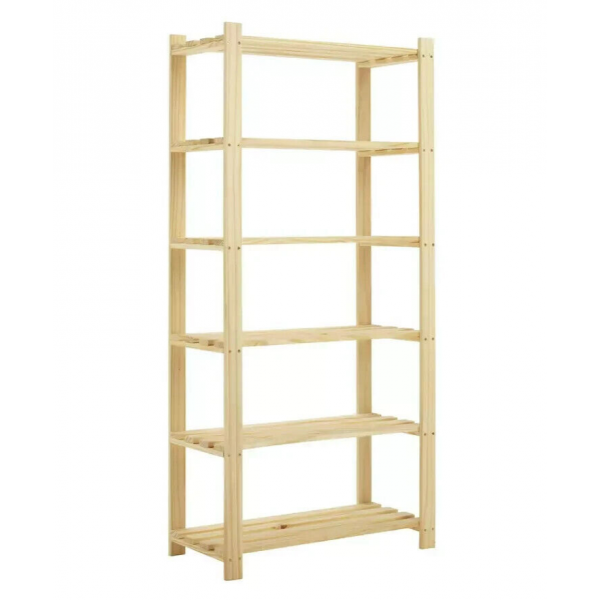 Karee 6 Tier Shelving Unit - Natural