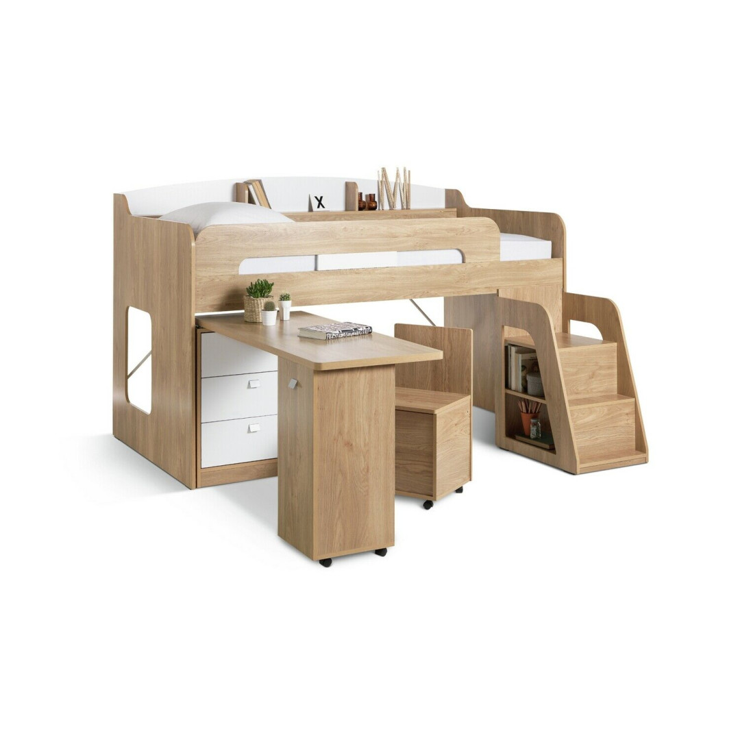 Habitat Ultimate Storage Mid Sleeper Bed Frame - Oak (picture is beech colour)