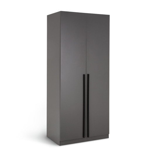 Munich 2 Door Wardrobe - Anthracite | Munich dark wardrobe