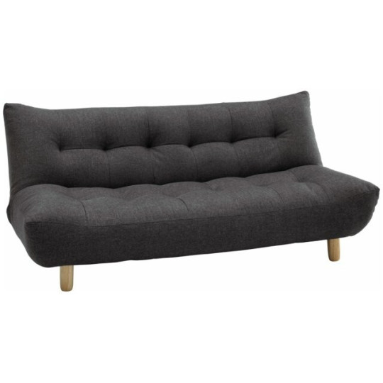 Kota 3 Seater Fabric Clic Clac Sofa Bed - Charcoal | Folding sofa bed