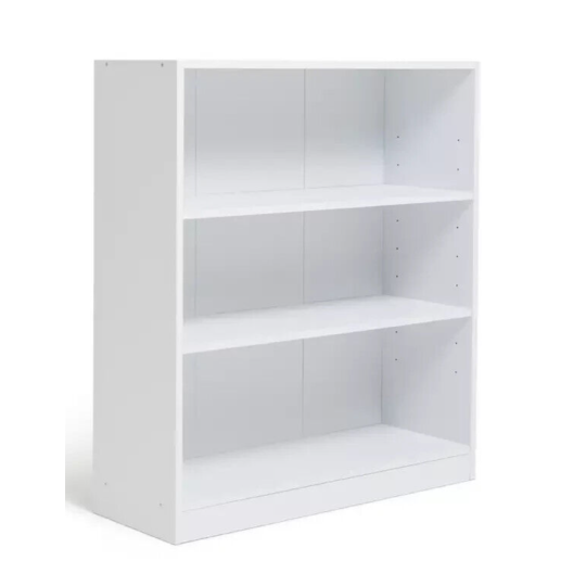 Maine Short Bookcase - White