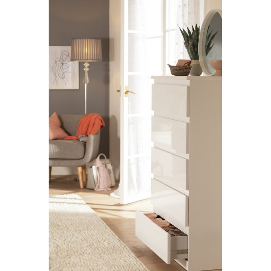 Home Jenson 5 Drawer Chest - Matte White