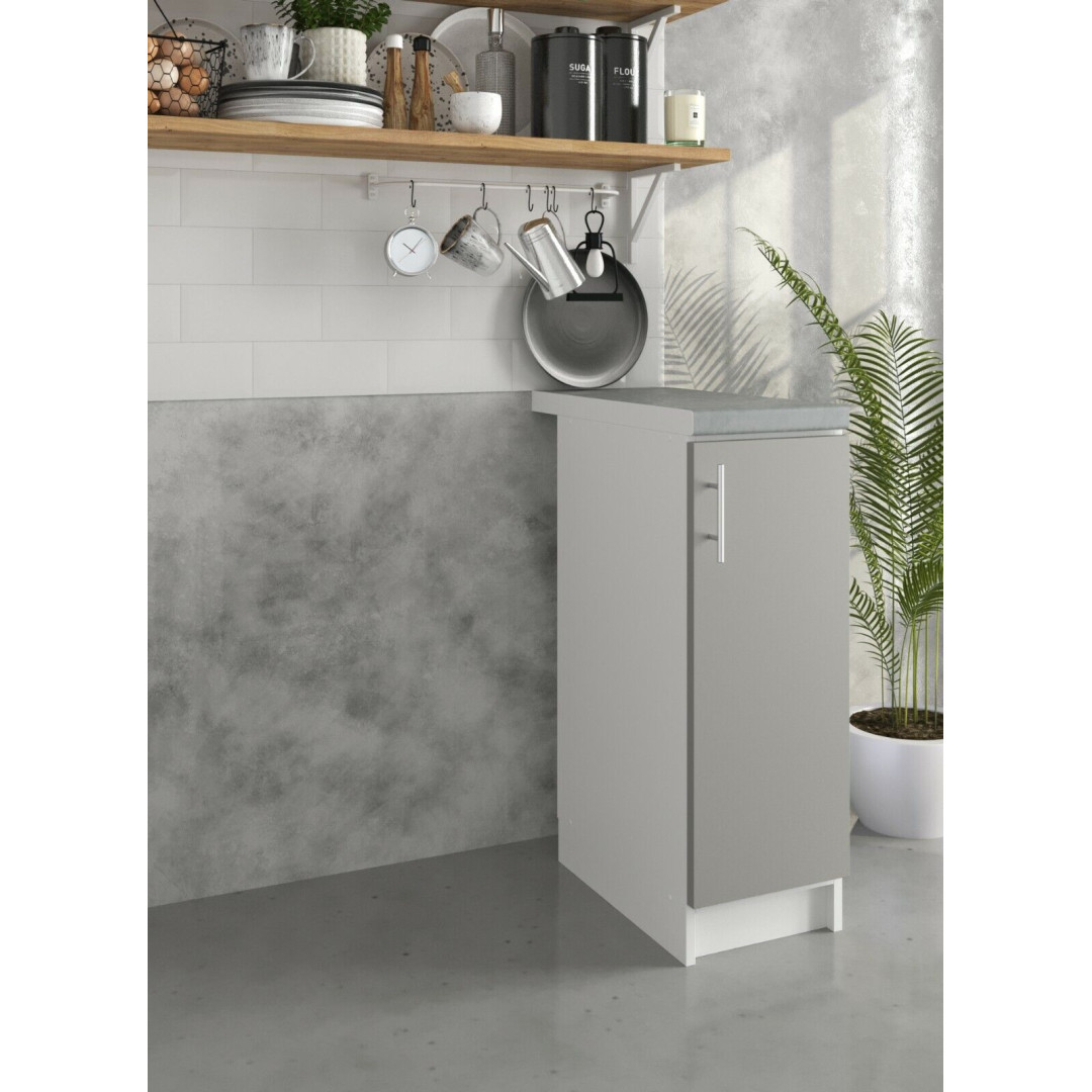 Kitchen Base Cabinet 300mm Cupboard Unit - Grey Matt