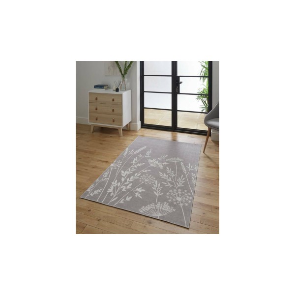 Home Country Floral Rug - 170x120cm - Grey (19)
