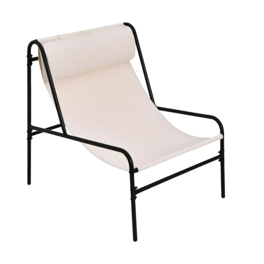 Habitat Teka Metal Garden Chair - Cream