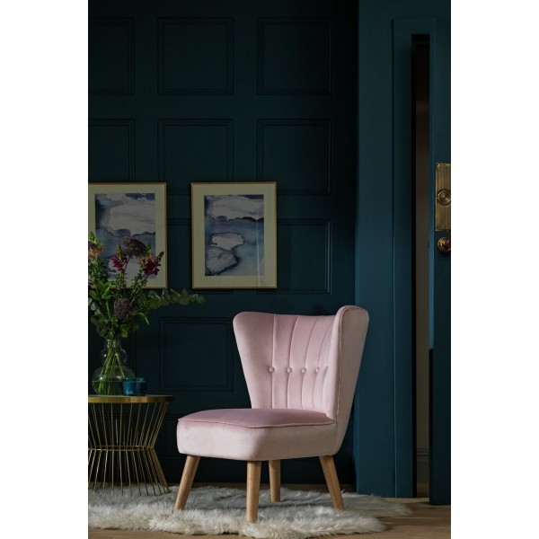  Alexis Velvet Cocktail Chair - Pink 